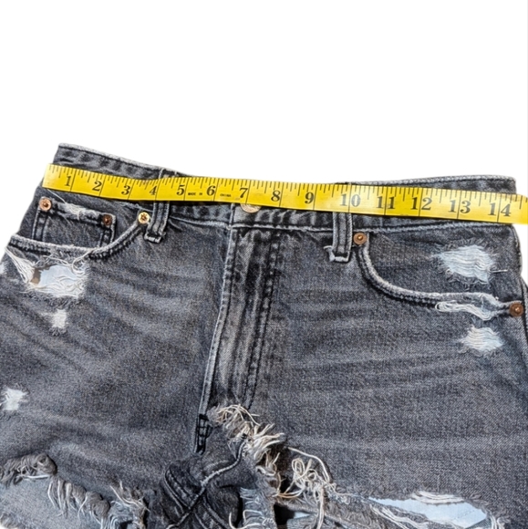 Abercrombie & Fitch Annie High Rise Denim Jean Short size 27 Black 100% Cotton - Picture 7 of 7